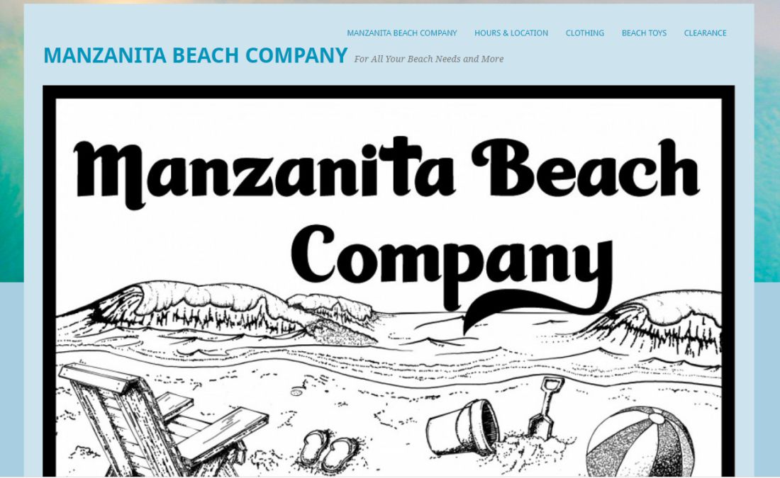 Manzanita Beach Company website